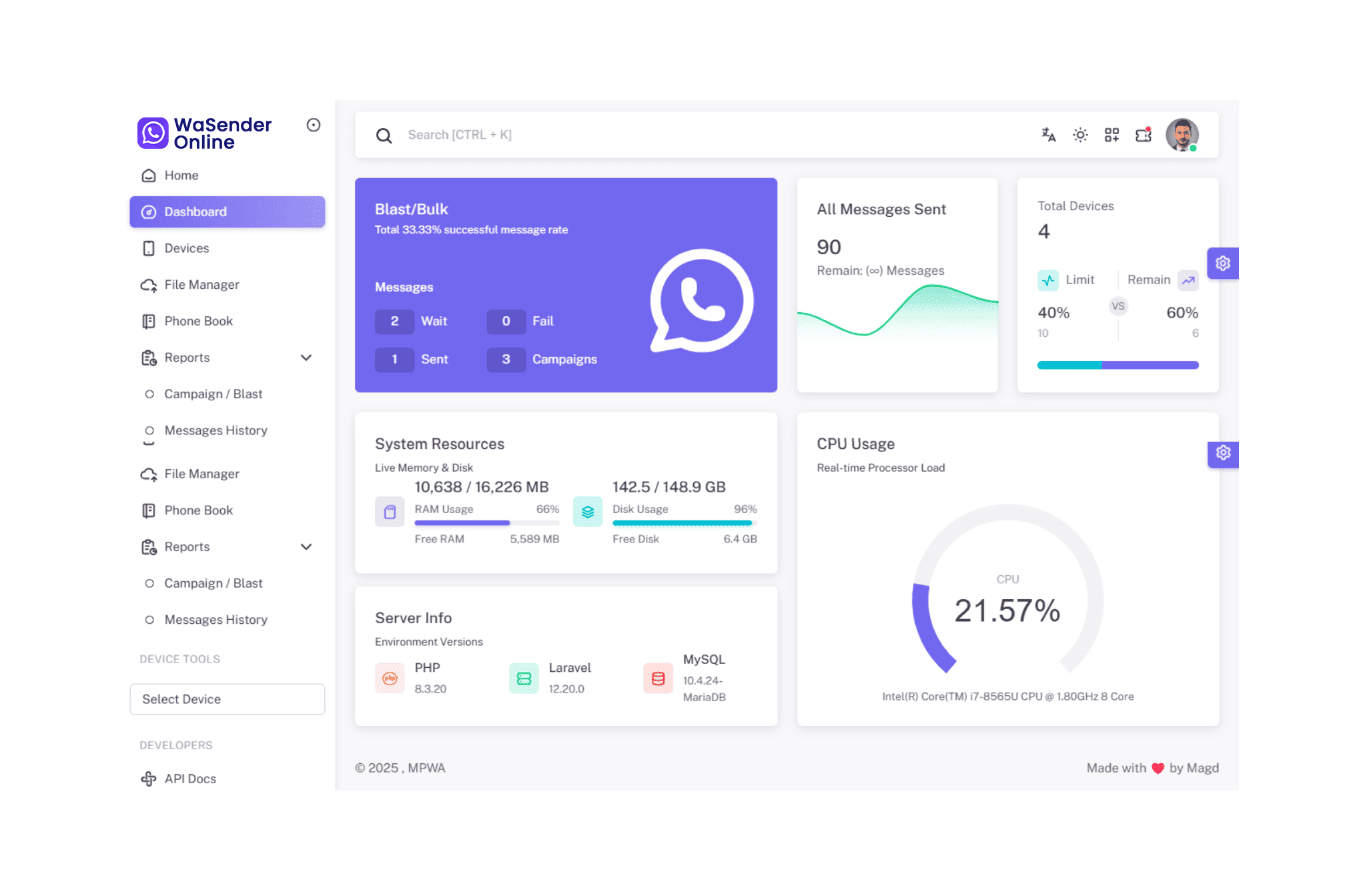 hero dashboard